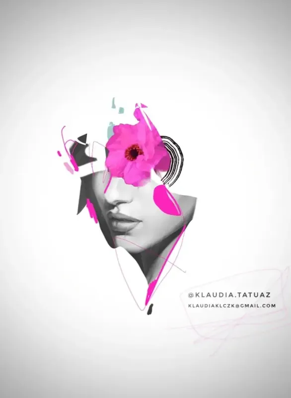 Claim this vibrant abstract realism floral portrait! Secure your next custom color piece with 15-year veteran artist Klaudia at Silent Moon Tattoo (London SE16).