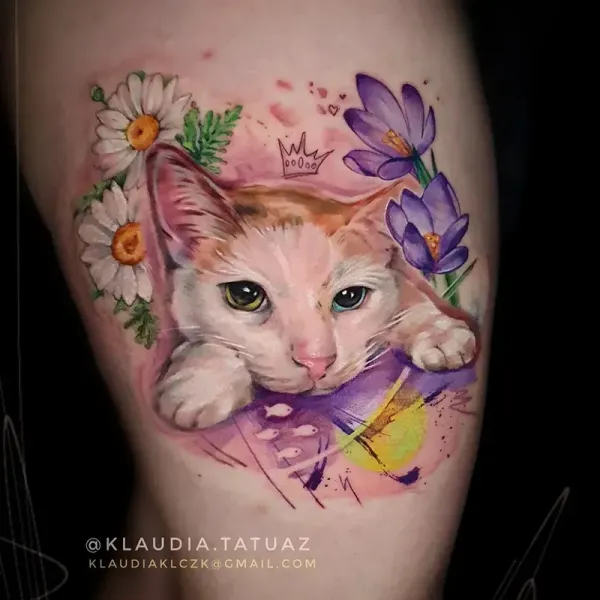 Transform your pet portrait vision into reality! Book your custom mixed-media color realism piece with 15-year veteran artist Klaudia at Silent Moon Tattoo (London SE16).