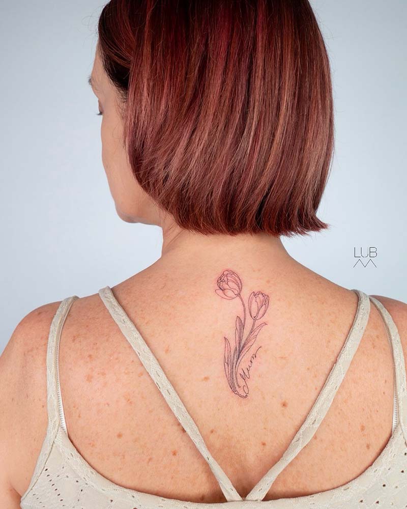 Fine line tattoo — Silent Moon, Bermondsey London