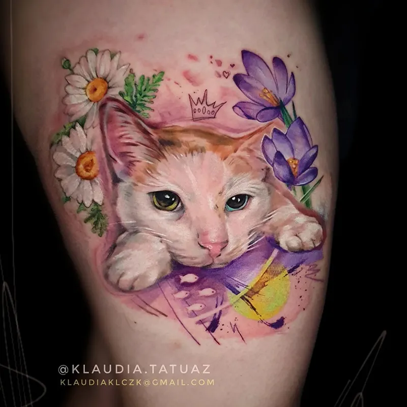 Watercolour tattoo β Silent Moon, Bermondsey London